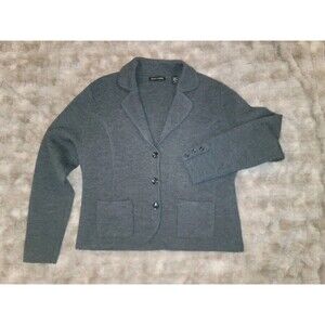 Valerie Stevens 100% Merino Wool Womens Jacket Size Large 3 Button 2 Pockets